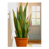 Entryway Potted Snake Plant-Positive Intentions Poster (Vorderseite)