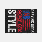 Entschärfen von Odds Sickle Cell Style Us Patrioti Fleecedecke (Vorderseite (Horizontal))