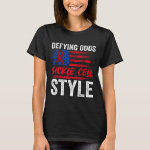 Entschärfen von Odds Sickle Cell Style Us Patrioti T-Shirt