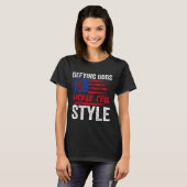 Entschärfen von Odds Sickle Cell Style Us Patrioti T-Shirt (Vorne ganz)