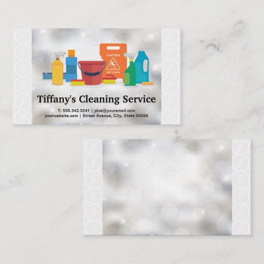 Entschärfung der Lieferungen | Tiles und Sparkle Visitenkarte (Vorne/Hinten)