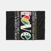 Entscheide Stock Liebe Mlk Schwarze Geschichte Mel Fleecedecke (Vorderseite (Horizontal))