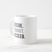 Entscheiden für Erfolg Kaffeetasse (Vorderseite Links)