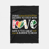 Entscheiden Sie für Stick Liebe Mlk Black History  Fleecedecke (Vorderseite)