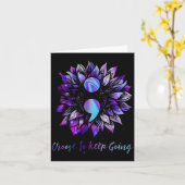 Entscheiden Sie sich für das Bewusstsein für Suizi Karte (Gelbe Blume)