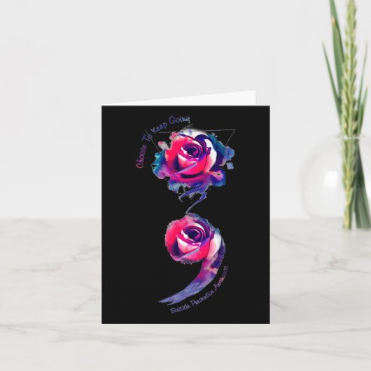 Entscheiden Sie sich für das Bewusstsein für Suizi Karte (Vorderseite)