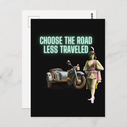 Entscheiden Sie sich für die "Road Lless Traveled Postkarte (Vorne/Hinten)