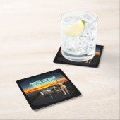 Entscheiden Sie sich für die "Road Lless Traveled  Rechteckiger Pappuntersetzer (Vor Ort)