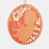 Entscheiden Sie sich für Life Anti Abortion Keramik Ornament (Links)