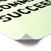 Entscheiden Sie. Verpflichtung. Erfolg. Motivieren Poster (Ecke)