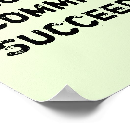 Entscheiden Sie. Verpflichtung. Erfolg. Motivieren Poster (Ecke)