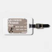 Entscheidende Frisbee-Nuss Gepäckanhänger (Vorderseite horizontal)