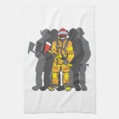 Entscheidender Feuerwehrmann Geschirrtuch (Vertikal)