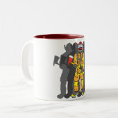 Entscheidender Feuerwehrmann Zweifarbige Tasse (Vorderseite Links)