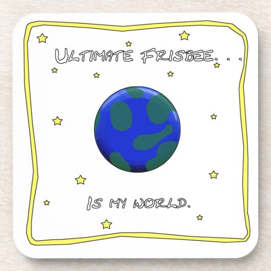 Entscheidender Frisbee ist meine Welt Getränkeuntersetzer (Vorderseite)