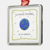 Entscheidender Frisbee ist meine Welt Silbernes Ornament (Links)