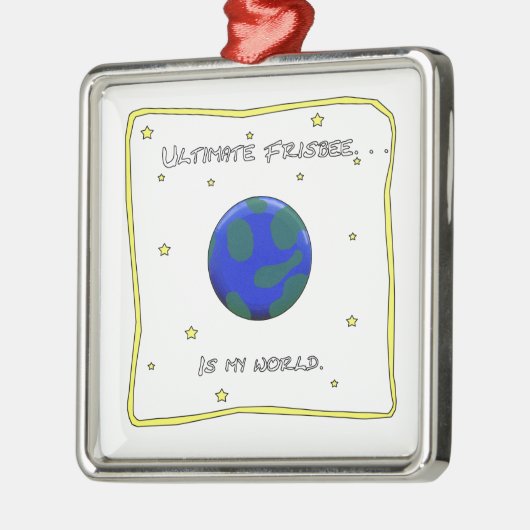 Entscheidender Frisbee ist meine Welt Silbernes Ornament (Links)