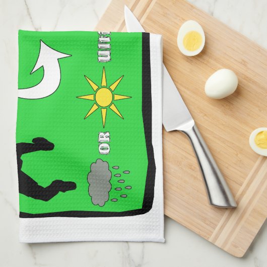 Entscheidender Frisbee-Regen oder Glanz Geschirrtuch (Viertel Falte)