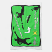 Entscheidender Frisbee-Regen oder Glanz Geschirrtuch (Vertikal)