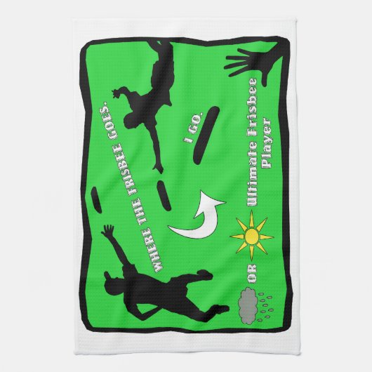 Entscheidender Frisbee-Regen oder Glanz Geschirrtuch (Vertikal)