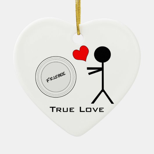Entscheidender Frisbee-wahre Liebe Keramik Ornament (Vorne)