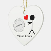 Entscheidender Frisbee-wahre Liebe Keramik Ornament (Links)