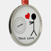 Entscheidender Frisbee-wahre Liebe Ornament Aus Metall (Rechts)