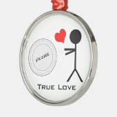 Entscheidender Frisbee-wahre Liebe Ornament Aus Metall (Links)