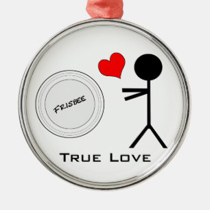 Entscheidender Frisbee-wahre Liebe Ornament Aus Metall