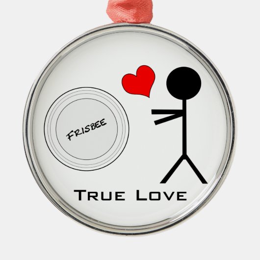 Entscheidender Frisbee-wahre Liebe Ornament Aus Metall (Vorne)
