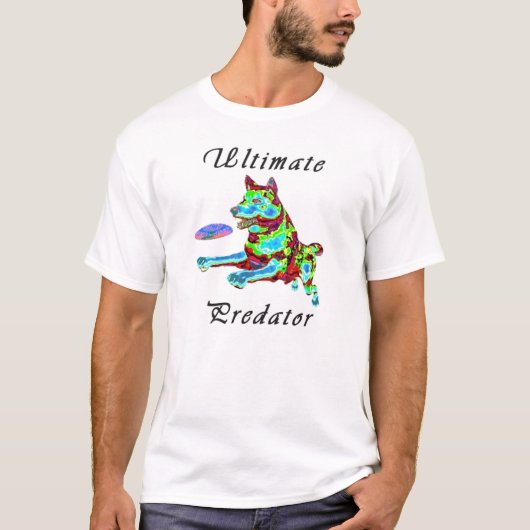 "Entscheidender Raub" psychedelischer Wolfentwurf T-Shirt (Vorderseite)
