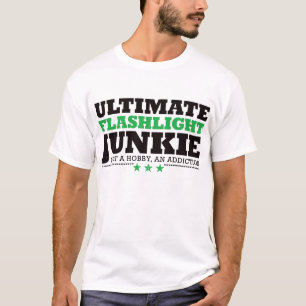 Entscheidender Taschenlampen-Junkie - Grün T-Shirt
