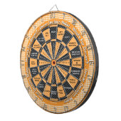 Entscheider für das Abendessen! Gelbes kariertes T Dartscheibe (Vorderseite rechts)