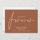 Entscheidet für ewig QR Code Terracotta Save The Date (Vorderseite)