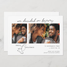 Entscheidet für Forever Script 2 Fotos Schwarzer T