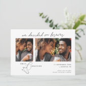 Entscheidet für Forever Script 2 Fotos Website QR  Save The Date (Stehend Vorderseite)