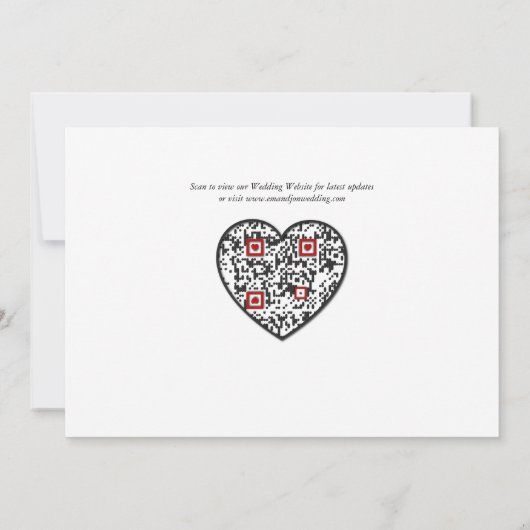 Entscheidet für Forever Script 2 Fotos Website QR Save The Date (Rückseite)