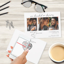 Entscheidet für Forever Script 2 Fotos Website QR  Save The Date