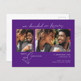 Entscheidung für das "Forever 2 Foto" Lila Rett Ankündigungspostkarte