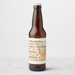 Entscheidung Kompetenzaufbau Eichhörnchen-Spaß Bierflaschenetikett