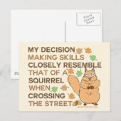 Entscheidung Kompetenzaufbau Eichhörnchen-Spaß Postkarte (Vorne/Hinten)
