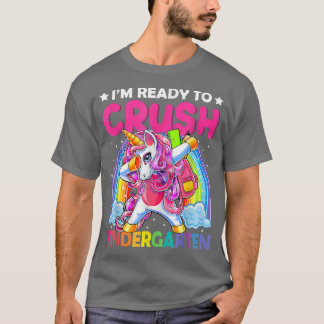 Entschlacken Einhorn bereit für Kindergarten Zurüc T-Shirt