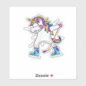 Entschlacken mit einem Hockeyschläger-Einhornsport Aufkleber (Blatt)