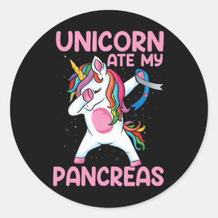 Entschlacken Unicorn Ate My Bauchspeicheldrüse Typ Runder Aufkleber