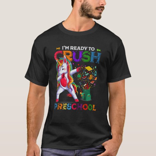 Entschlacken Unicorn Ich bin bereit, die Vorschule T-Shirt (Vorderseite)