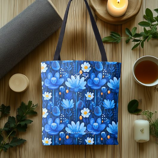 Entschlackende blaue Blossom Wellness Totbeutel Tasche