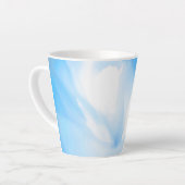 Entschlackende blaue Blütendrucke Kleine Latte-Tas Milchtasse (Linke Ecke)