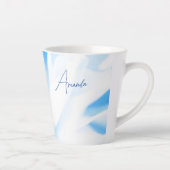 Entschlackende blaue Blütendrucke Kleine Latte-Tas Milchtasse (Rechts)