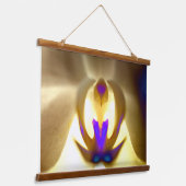 Entschlackendes Orchid-Design-Holz-Topped Wall-Tap Wandteppich Mit Holzrahmen (Gewinkelt)