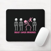 Entschlackung des Skeletts Rosa Ribbon Brustkrebs Mousepad (Mit Mouse)